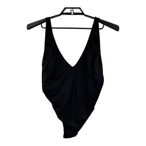 Good American bathing suit Shine Cinch plunging cheeky one piece size 6 (3X)